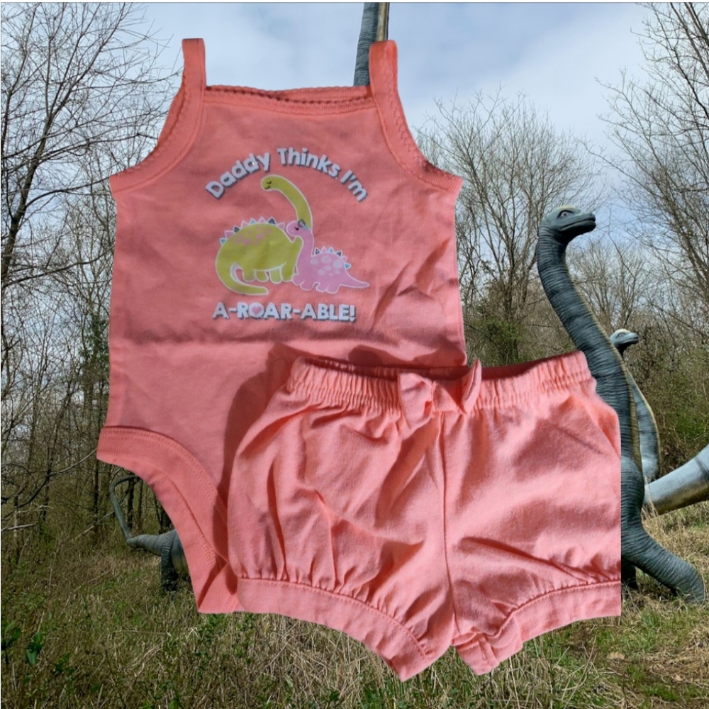 Dinosaur Cami Bodysuit w/ Matching Shorts